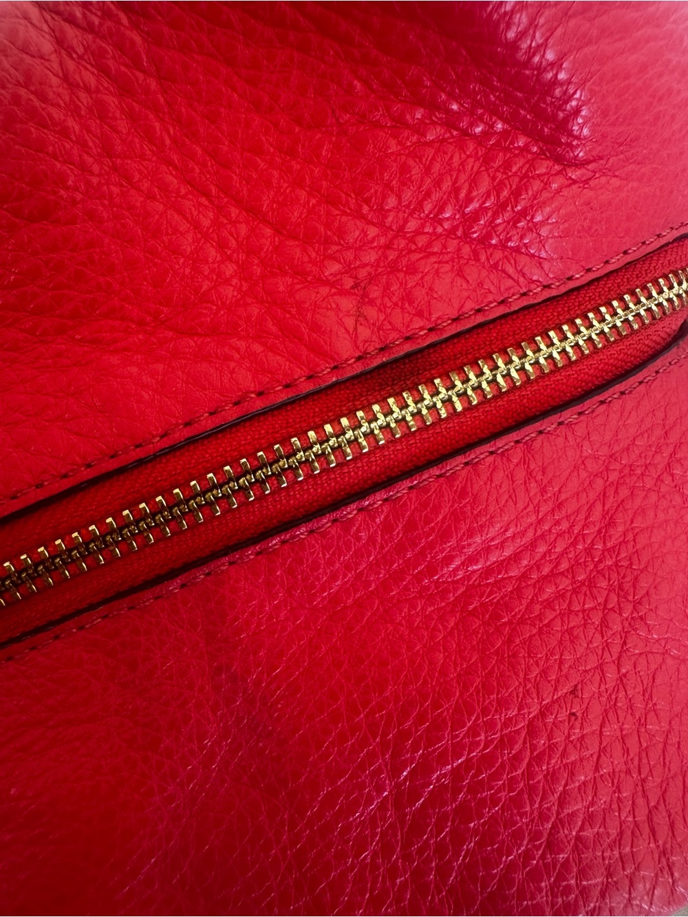 Coach Red Leather Madison Phoebe Shoulder Bag with Gold Accents - Picture 7 of 14